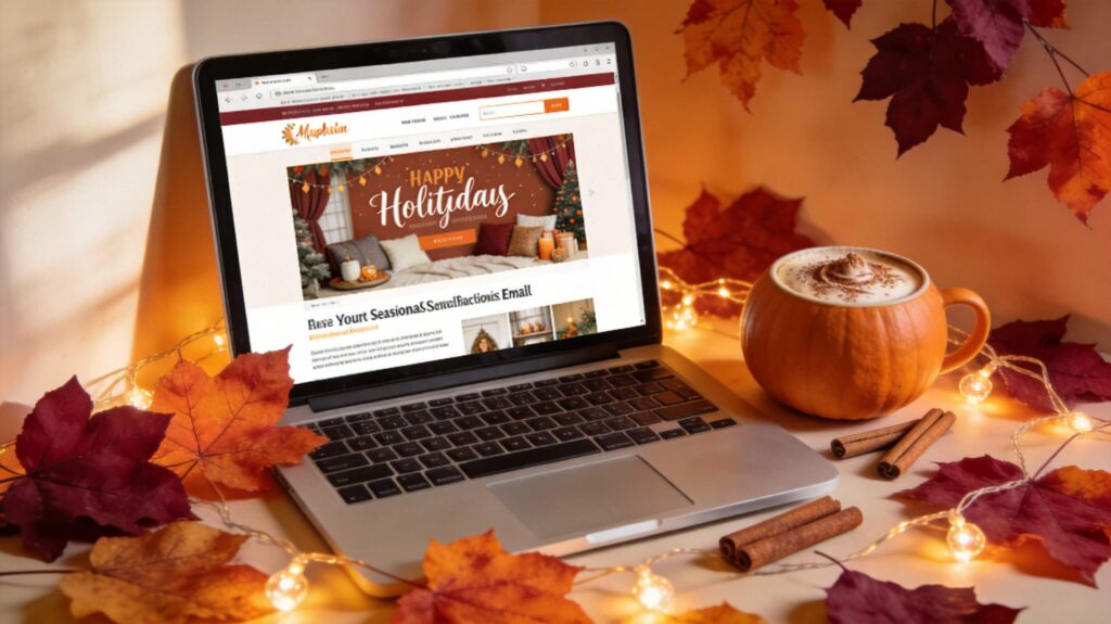 Seasonal promotional email marketing example for holiday campaigns